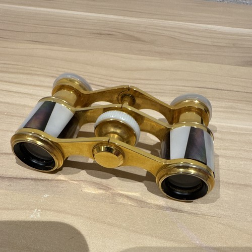 Opernglas gold weiß - opernglas, gold/weiß